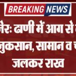 बीकानेर: ढाणी में आग से लाखों का नुकसान, सामान व चारा जलकर राख